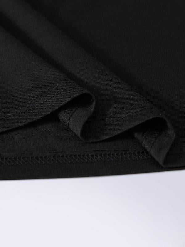 Men's Letter & Figure Print Round Neck Tee, Casual Streetwear Short Sleeve Crewneck T-shirt, Graphic Tees, Summer Clothes, Back to School Tee,Â Men's R