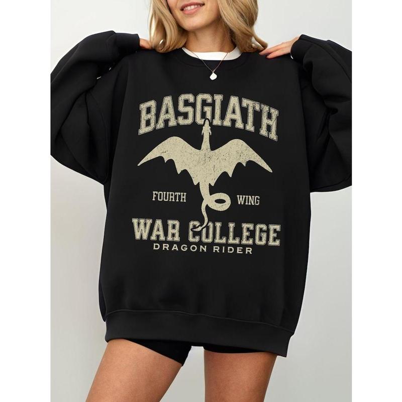 Fourth Wing Sweatshirt OFFICIALLY LICENSED, Basgiath War College Sweatshirt, Fourth Wing Dragon Rider, Fantasy Reader Gift, Bookish Sweater