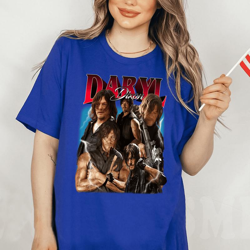 Limited Daryl Dixon Shirt Character Movie Series Actress Tshirt Bootleg Retro 90S Tee Shirts Design Classic Unisex Graphic Tee Bgl582, Shirt For Men A