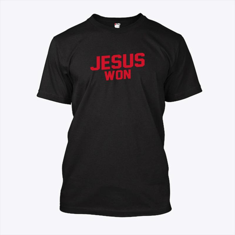 Ohio State Buckeyes Jesus Won Shirt, Jesus Won Just Here To Give God Glory Ohio Pride TShirt