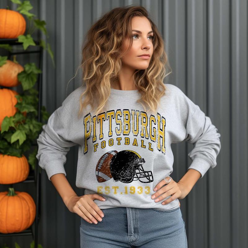 Vintage Pittsburgh Football Sweatshirt, Vintage Football Sweatshirt, Football Vintage Sweatshirt, Steeler Game Day Shirt,Football Sweatshirt