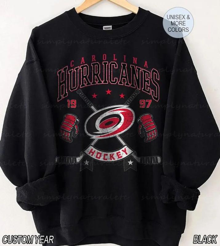 Carolina Sweatshirt Crewneck, Vintage Hurricanes shirt, Carolina Hockey Fan shirt, Hockey Tee, Hurricanes Sweatshirt
