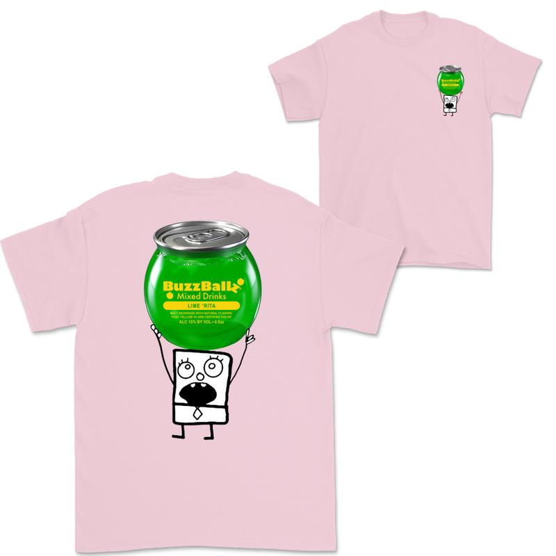 Doodlebob Buzzball 2 Sided T-Shirt, Funny Drinking T-Shirt, Summer T-Shirt, Full Color T-Shirt, Unisex T-Shirt, For Men, For Women, Gift For All Mensw