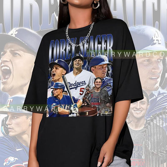 Corey Seager vintage 90s Shirt  Sweatshirt  Hoodies, Corey Seager Graphic Tee, Corey Seager Sweater, Baseball Shirt, Gift For Her and Him, 90s Basebal