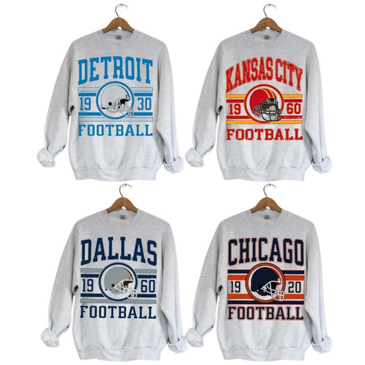 Gildan 18000 Unisex Crewneck Sport Classic Sweatshirt, All Teams Football Sweatshirt, Ash Grey Menswear Soft