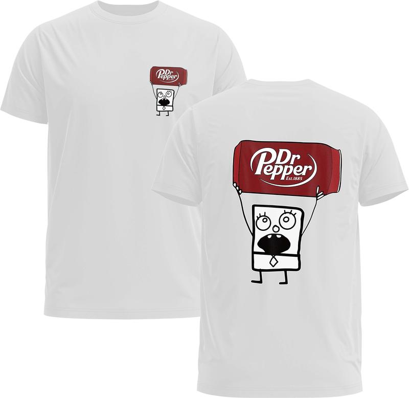 Doodle Bob Dr Pepper Graphic Tshirt Tee, Funny Dr Pepper, Heavy Cotton, Full Sizing & Colors, Menswear Womenswear, Ideal for Dr Pepper Doodle Bob Fans