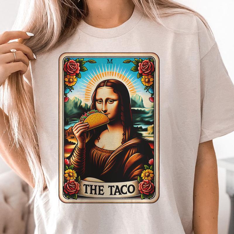 Tarot Card Tshirts The Pickle Lover Tee Food taco t-shirt boba tea shirt pizza Tee hot dog taco tuesday T-shirt Skull Tops Skeleton Tees Funny Skeleto