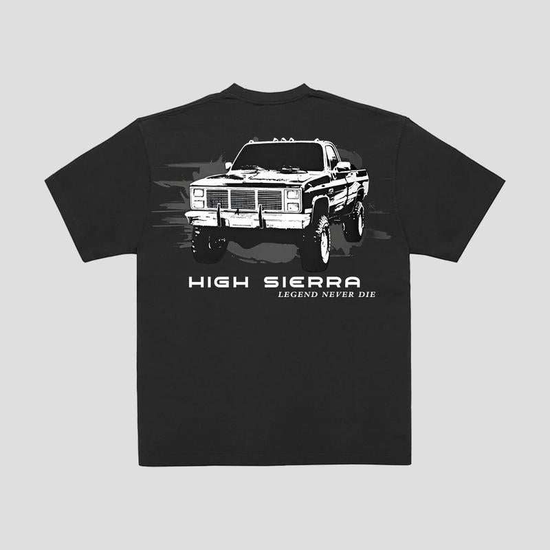 Vintage Vibe 2 Sides Squarebody Legend Never Die 1973 GMC High Sierra Men's Cotton Tee Old School GMC Tee Gift for Him Truck Shirt Classic GMC Truck C