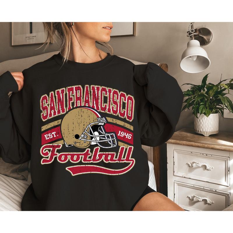 Vintage San Francisco Football Crewneck,San Francisco Sweatshirt, 49, 49 football, san Francisco football shirt, san francisco gift Womenswear Hoodie