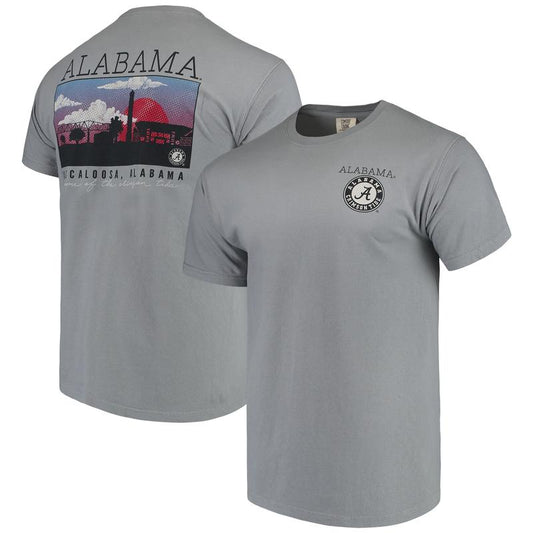 Alabama Crimson Tide Gray Comfort Colors Campus Scenery T-Shirt
