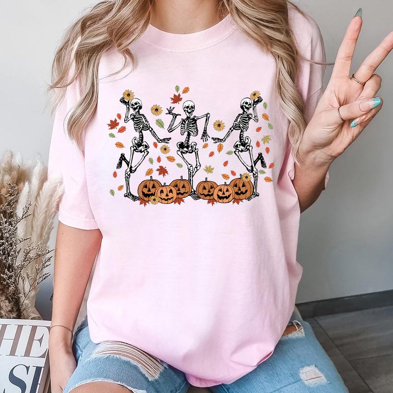 Dancing Skeleton Halloween Crewneck Sweatshirt Hoodie Tshirt, Halloween 2024 Gifts