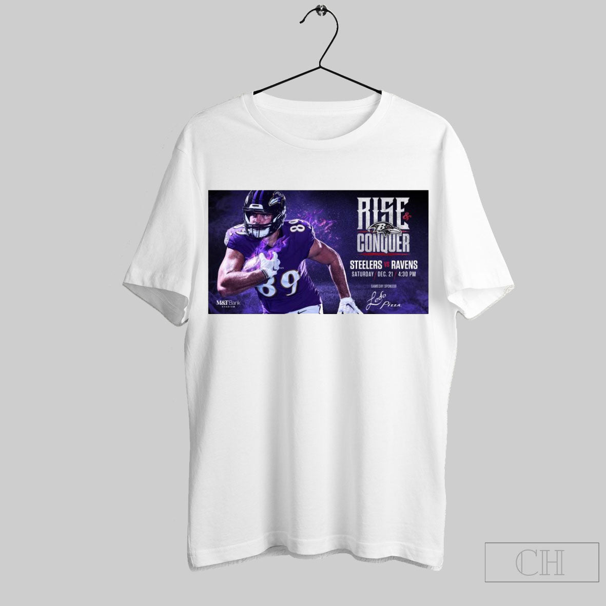 Pittsburgh Steelers Vs Baltimore Ravens Rise And Conquer Sat December 21 Game Day Sponsor T Shirt Sweater