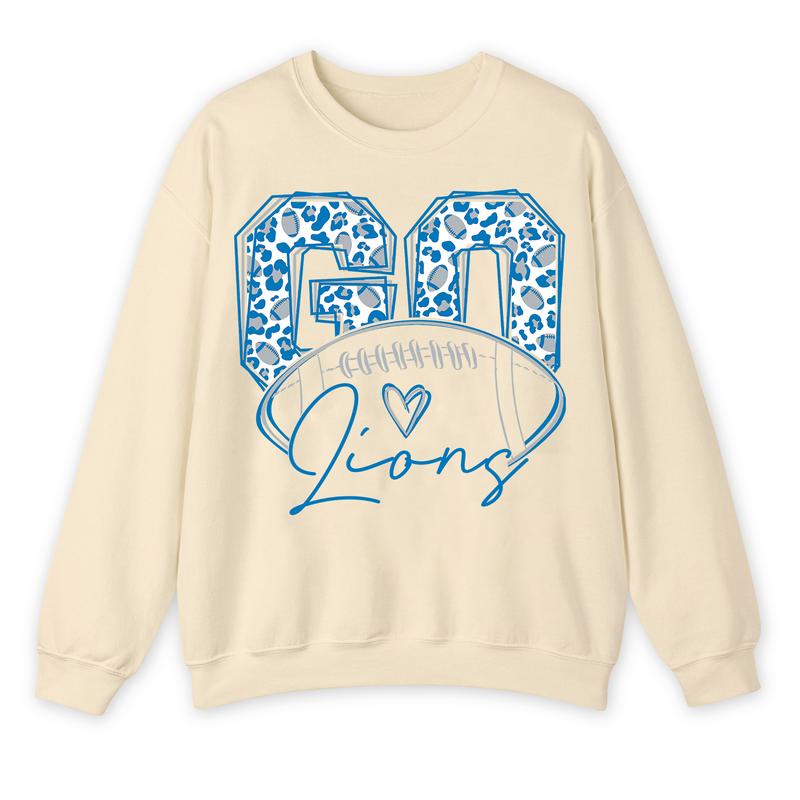 Go Lions Football Sweatshirt, Detroit Football Sweatshirt, Detroit Fan Gifts, Team Shirt