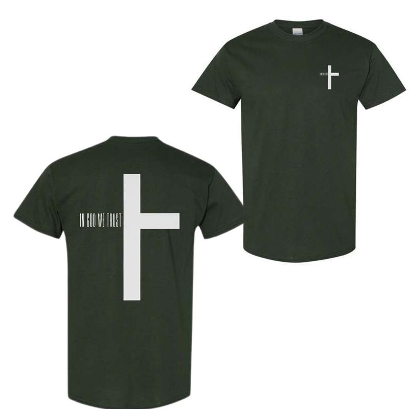 Cross T-Shirt, Christian Shirt, Catholic Faith T-Shirt, In God We Trust Man Shirt, Christian Man Gift For Men For Women