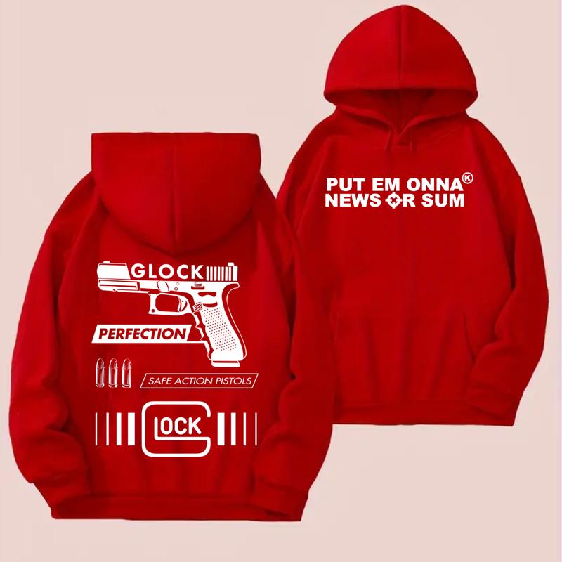 PUT EM ONNA NEWS OR SUM Hoodie - Full Color & Black & White Design - Men's & Women's Classic Fit - Glock Hoodie