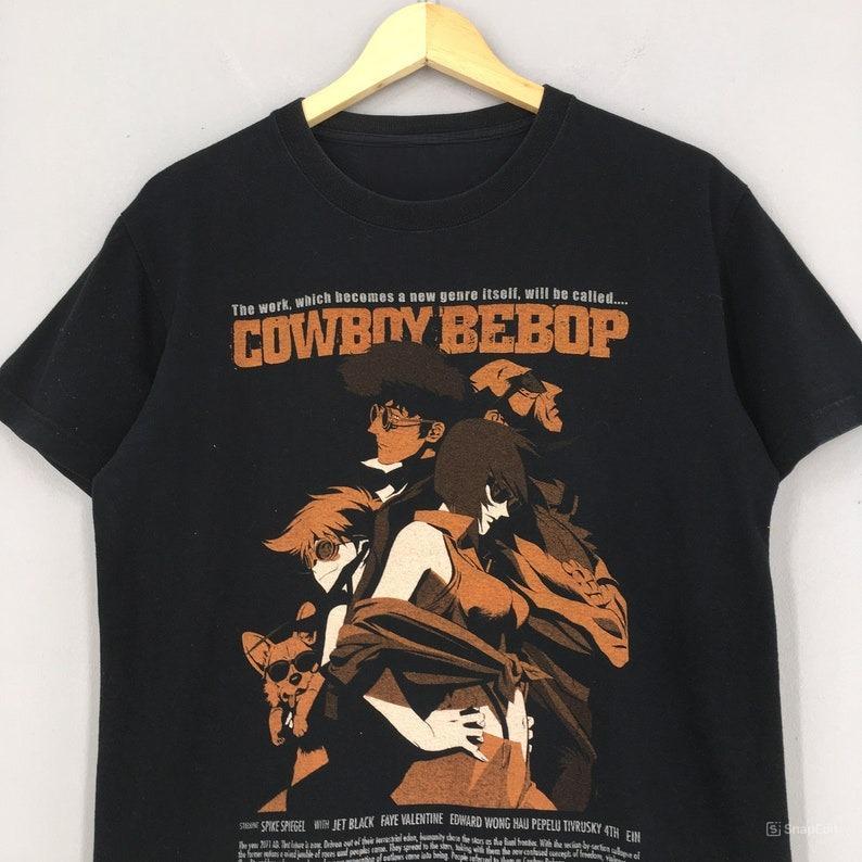 Cowboy Bebop Japanese Anime manga tshirt, Japan Akira manga black tee Cotton Menswear