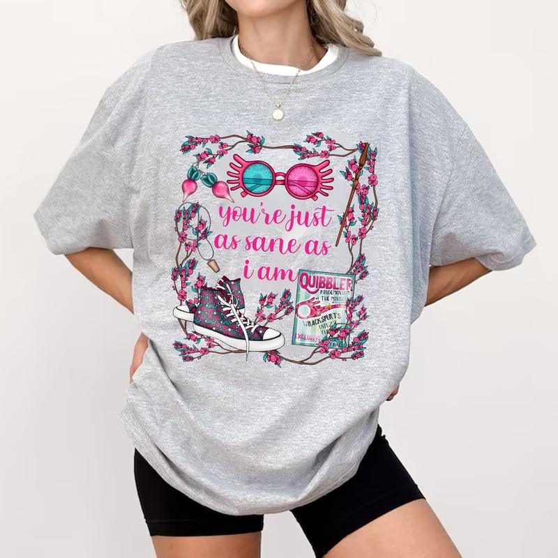 HP Luna Just As Sane As I Am Sweatshirt Hoodie Shirt, gift for fan Cotton Relaxed Fit Sweaters Tee