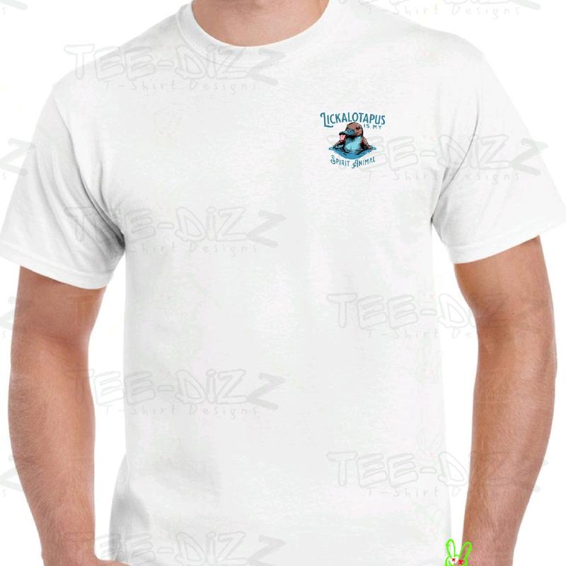 Lickalotapus is my Spirit Animal Men's funny T-shirt Crewneck Menswear