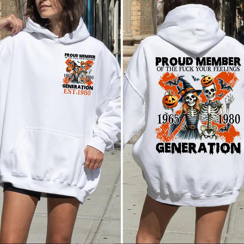 Gen X Halloween Member Shirt Custom Year 1980, FAFO Two Side, Raised On Hose Water Humor Tee