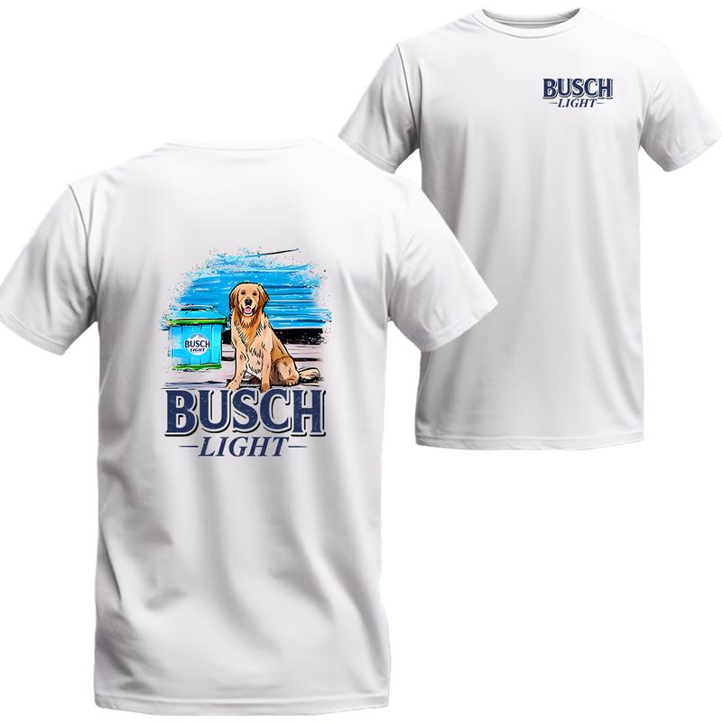 Limited Busch Light Men Best Friend 2 Sided Tee Shirt, Busch Light Short Sleeve Tee, Unisex Shirt