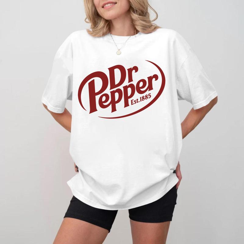 Dr. Pepper T-Shirt, Est. 1885 Unique Graphic Tee, Quirky Historical Soda Content for Fans, Playful Gift for Soft Drink Lovers