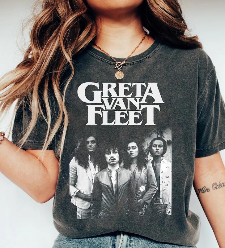 Vintage Band Greta Van Fleet Rock, Greta Van Fleet Tour 2024 Tshirt, Classic 90s Greta Van Fleet Shirt, Greta Van Fleet Starcatcher Tour - Unisex T-Sh
