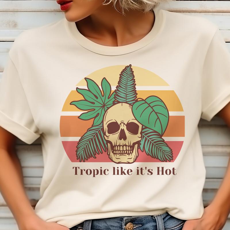 Skeleton Summer Tees Skeleton Vacation Beach T-Shirts Cruise Ship Tshirts Cruise Vacation Tops Womens Skeleton Tropical T-Shirts Fun Summer Cruise Top