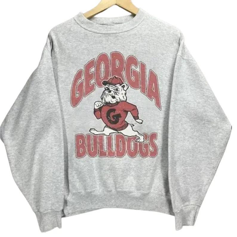 Vintage NCAA Georgia Bulldogs Mascot Sweatshirt, University of Georgia American College Unisex t-shirt, sweatshirt, hoodie Cotton Menswear