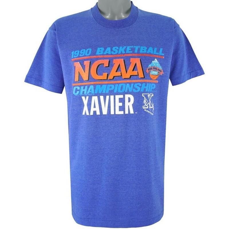 NCAA - Xavier Musketeers Basketball Championship T-Shirt 1990 X-Large_8090