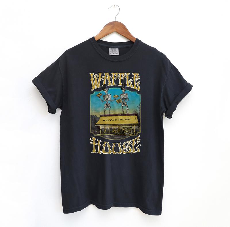 Waffle House Skeleton Shirt, Meme Comfort Colors T-Shirt