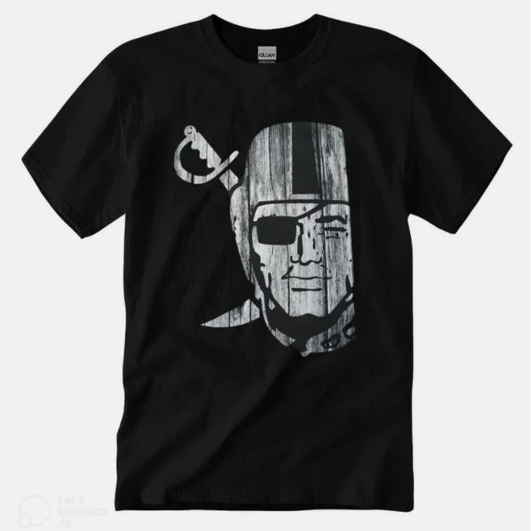 Vintage RAIDER NATION T-shirt Raiders Silver Black Men's Tee, Unisex Crewneck,Trend Tee Unisex Vintage Tee Menswear Top Underwear Streetwear Tshirt Hu