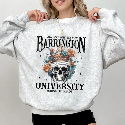 Barrington University The Ritual Skull Floral Sweatshirt, Shantel Tessier Merch, Book Lover Shirt, Bookish Merch, Booktok Shirt, LORDS Series Book Shi
