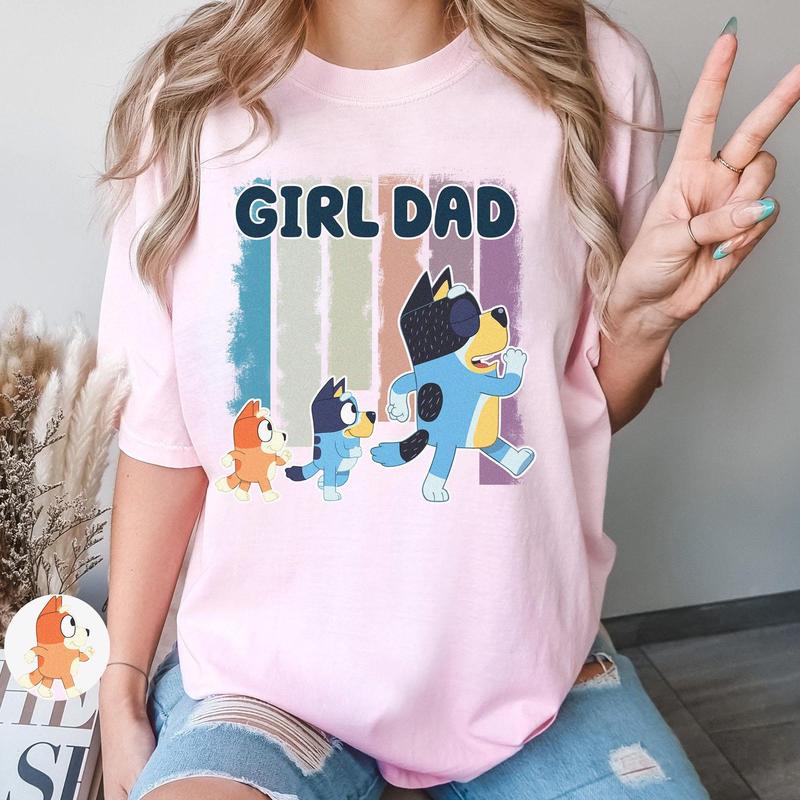 Retro Bluey Family Shirts Family Matching T-Shirts, Sweatshirt Unisex - Pick Your Color - Diverse Style Selection - Work From Home Wear - All Sizes Of