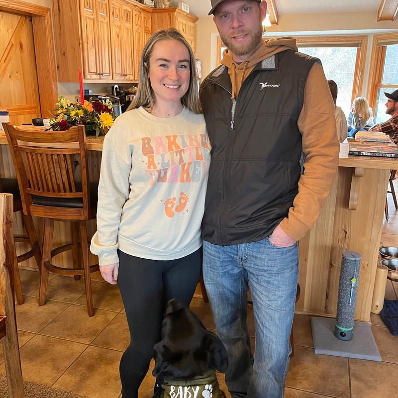 Baking a little Turkey Pregnancy Announcement Sweatshirt Fall Maternity Sweater Autumn Baby Reveal Outfit Thanksgiving Maternity Sweat Shirt