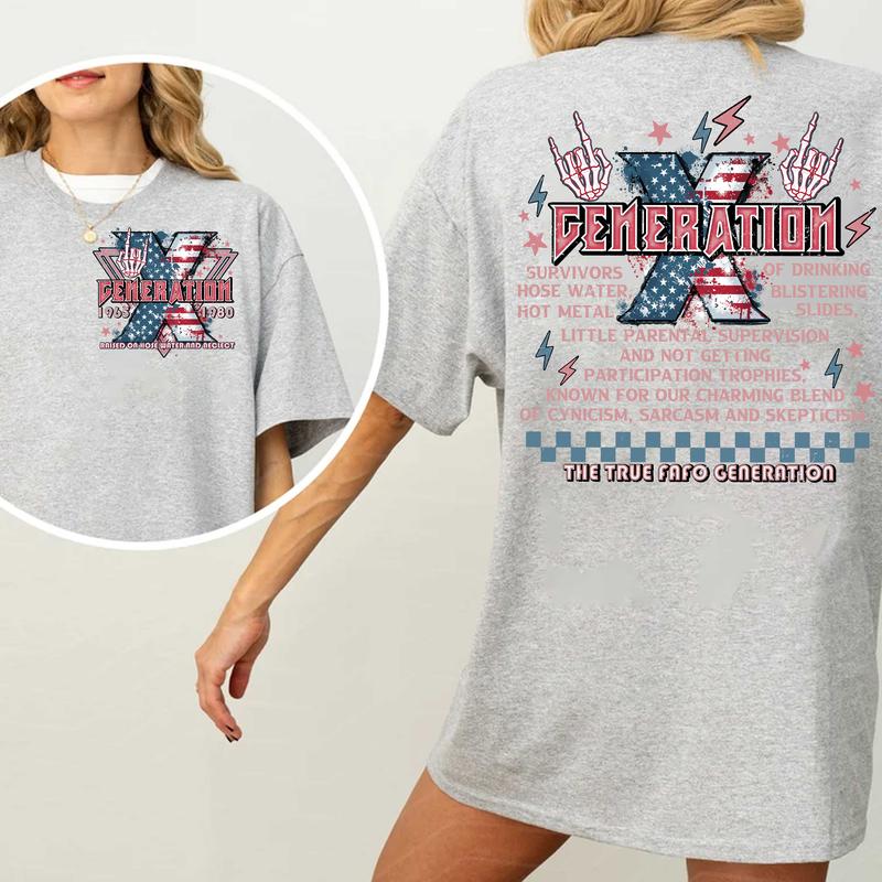 New Version Generation X FAFO shirt 4th Of July Two Side Shirt Gen X Fafo Shirt Generation X T Shirt, GenX Shirt