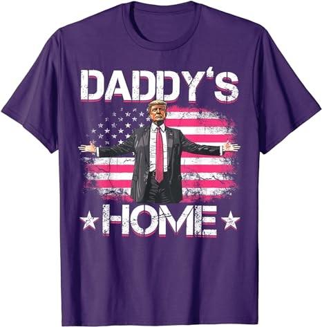 Trump 2024 Daddys Home Funny Trump Pink T-Shirt