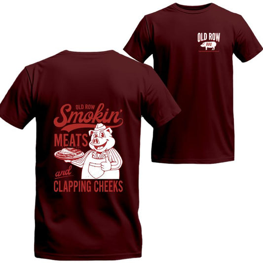 Old Row The Smokin Meats Graphic T-shirt, clothes seasons, Graphic Short Sleeve Tee, Unisex Shirt, Menswear Top, beer shirt, drinking shirt