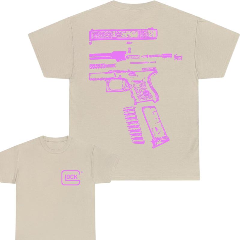 Glock Tshirt - 2 Side Tee - Glock Tee - Full Color - Menswear Top - Unisex Tee, Gift For Men , Gift For Women
