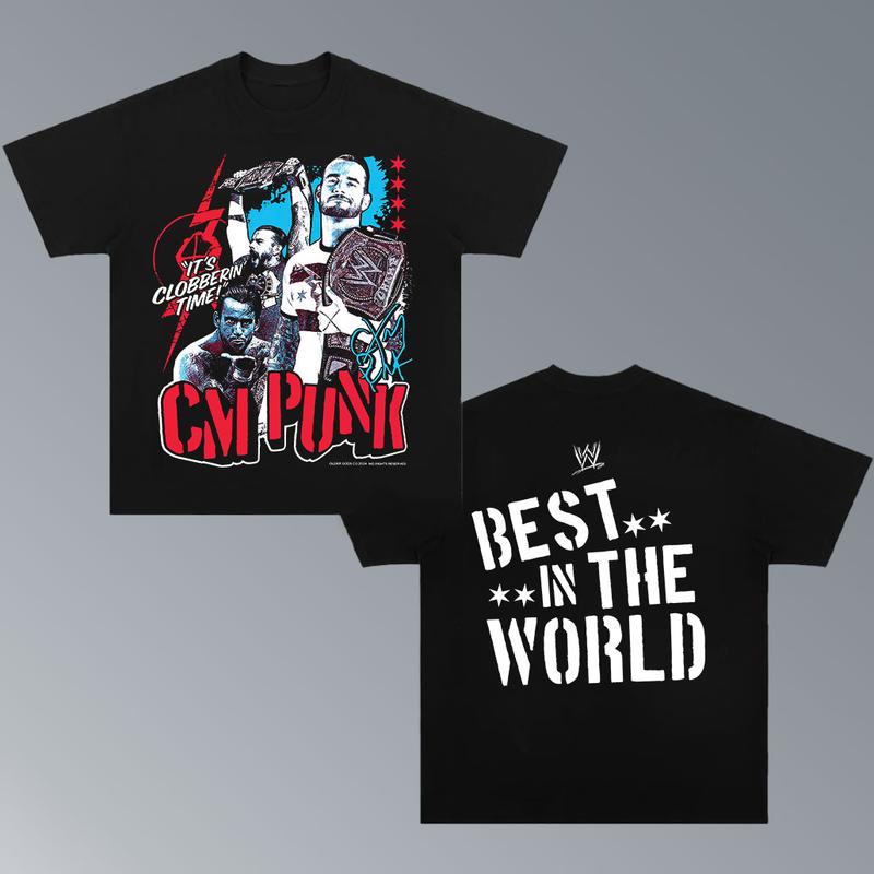 CM PUNK-BEST IN THE WORLD TEE Wrestling Tee,Wrestling Graphic Tee,WWE Shirt,Sports T-shirt, Wrestling Gift, Gift for Him Hoodie Sweatshirt