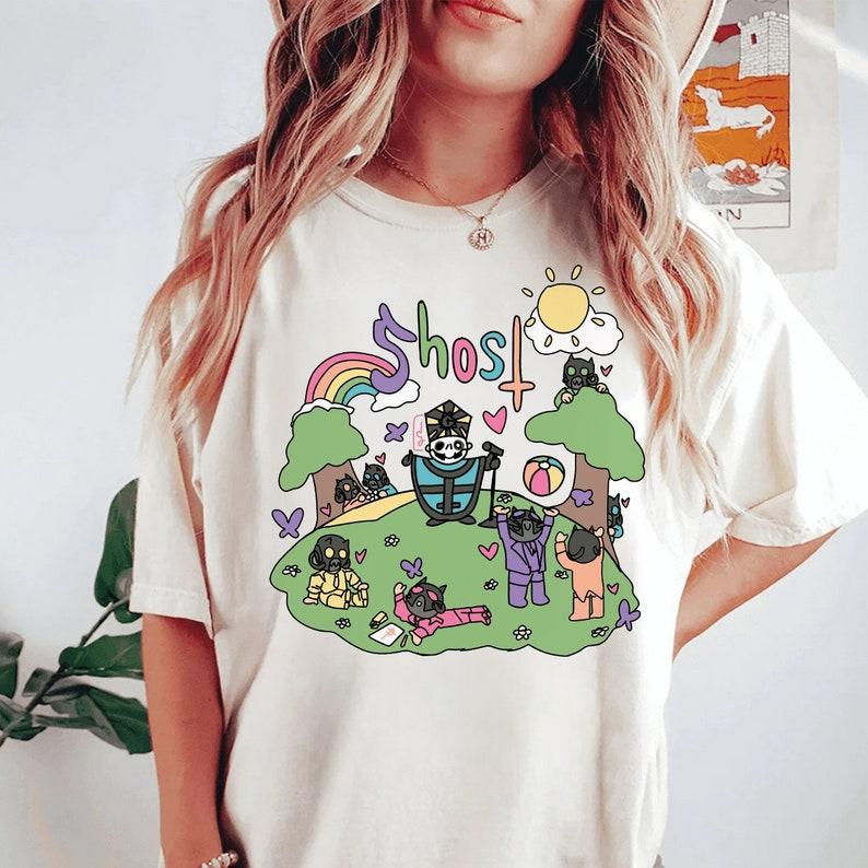 Ghost Band Shirt Rainbow Ghost Unisex T-shirt Album Cotton Apparel