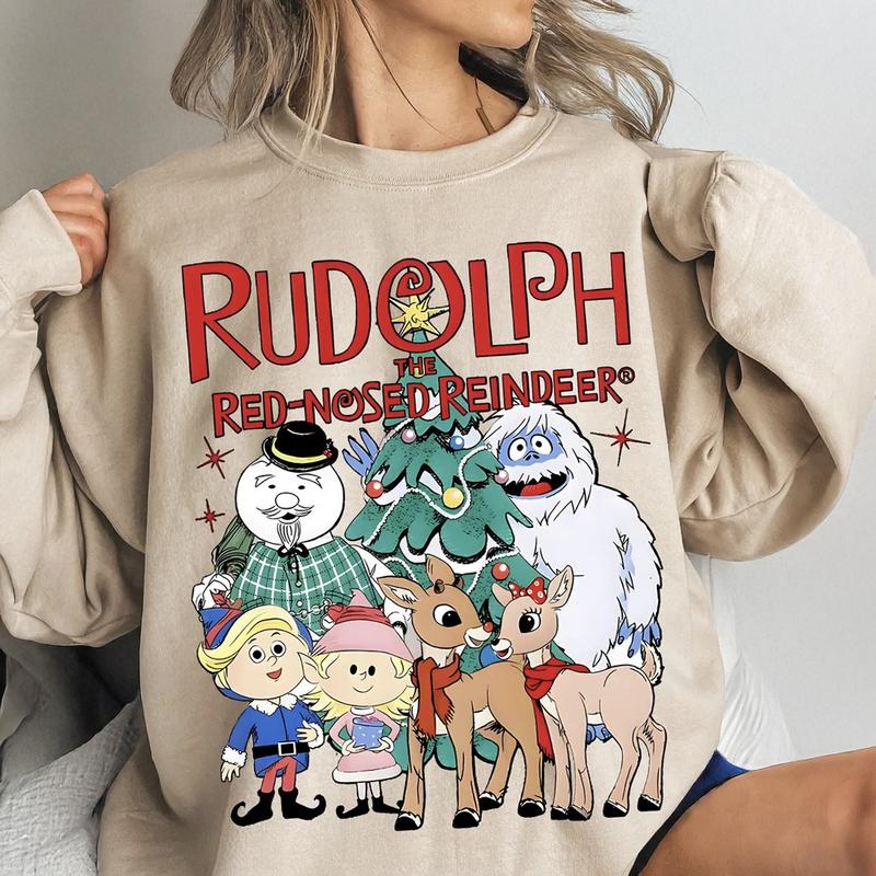 Rudolph The Red Nosed Reindeer Christmas Sweatshirt, Rudolph Xmas Sweatshirt, Rudolph Christmas Shirt, Vintage Christmas Movie Shirt