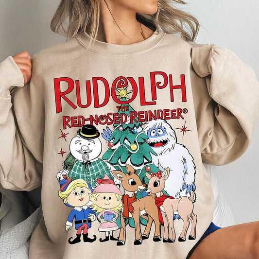 Rudolph The Red Nosed Reindeer Christmas Sweatshirt, Rudolph Xmas Sweatshirt, Rudolph Christmas Shirt, Vintage Christmas Movie Shirt