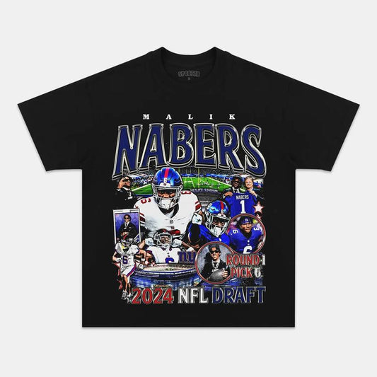 MALIK NABERS 2024 NFL Football Unisex Graphic Shirt, Custom Football Tee, Football Family Tee, Vintage Football, Football Fan Shirts, Mens Clothing So