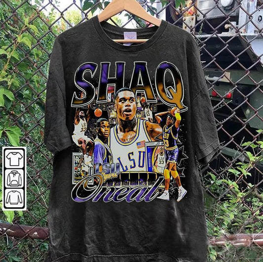 Vintage 90s Graphic Style Shaquille O'Neal T-Shirt - Shaq Basketball T-Shirt - The Diesel Vintage Tee For Man and Woman Unisex T-Shirt Fabric