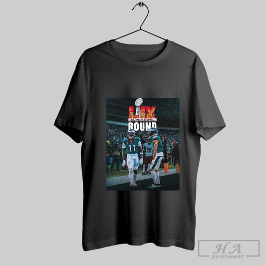 Philadelphia Eagles A J Brown And Devonta Smith Super Bowl Lix Bound T Shirt