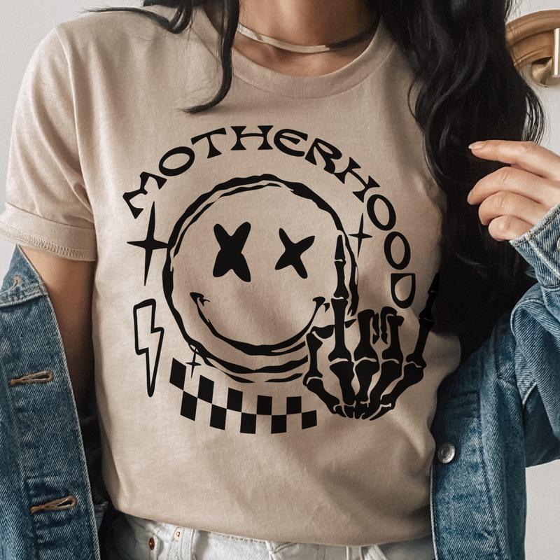 Feral mama tee Mom Tees Sarcastic Skeleton Mom Tshirts Sarcastic Skull T-Shirts Ferrel Mom Tees Rocker Mom Tees Womens Motherhood T-Shirts