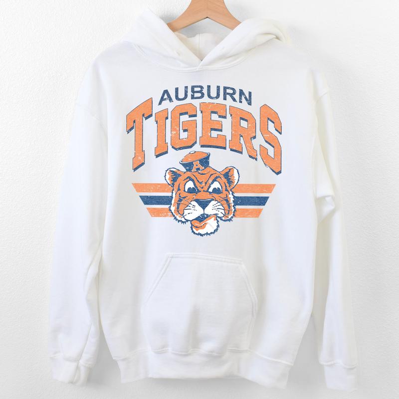 Auburn Tigers Vintage NCAA Sweatshirt, Unisex Auburn Football Shirt, Classic Sport Hoodie, Gifts for Football Fans, Cotton T-Shirt, Hoodie Sweatshirt