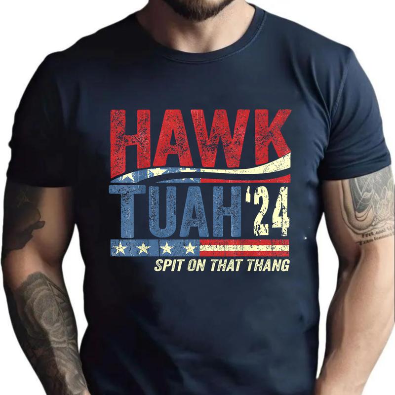 Hawk Tuah 24 Spit On That Thang T-Shirt Unisex Fabric Cotton Collar