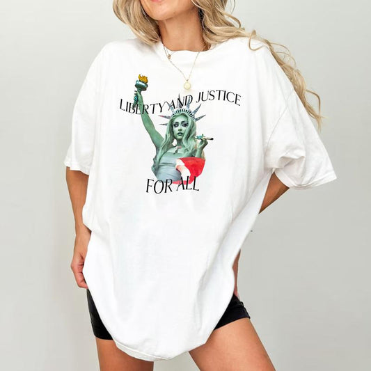 Vintage liberty and justice retro Tshirt Sweatshirt Hoodie