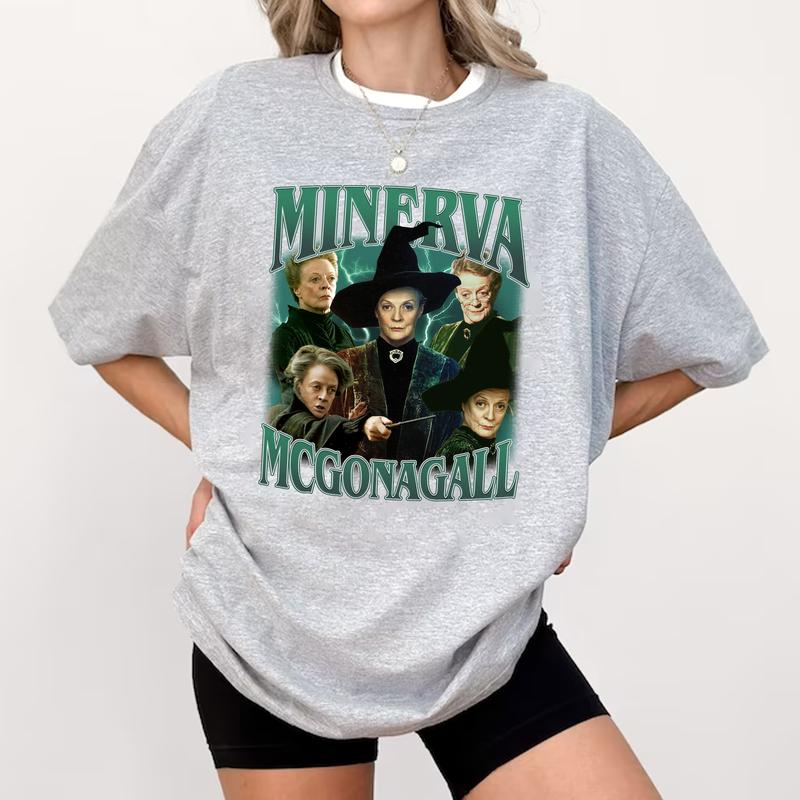 HP RIP McGonagall Professor Unisex Sweatshirt Hoodie Shirt Cotton Relaxed Fit, Dame Maggie Smith T-Shirt, Harry Tee